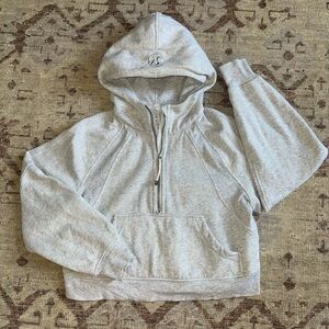 Lululemon SCUBA OVERSIZED HALF-ZIP HOODIE, Grey, Size: XS/S